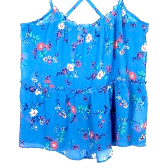 Hollister Blue Boho Floral Cami Top - Picture 9 of 12